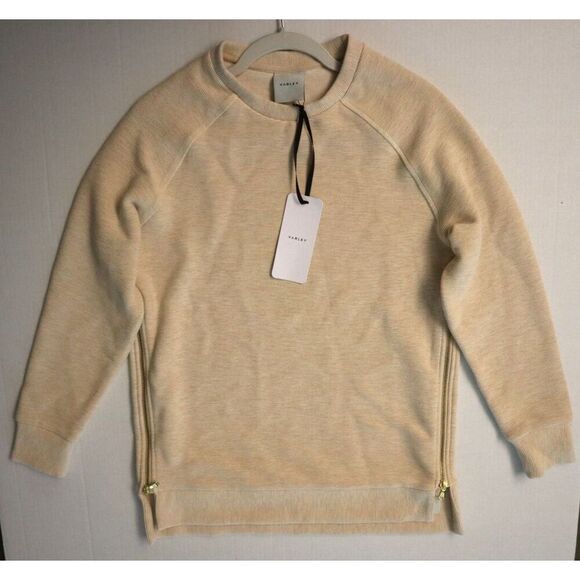 Varley VAR00015 Women's Sz XS Oatmeal/Beige Manning Ribbed Sweatshirt - Picture 5 of 6